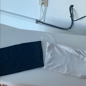 Meshki white and black crop top